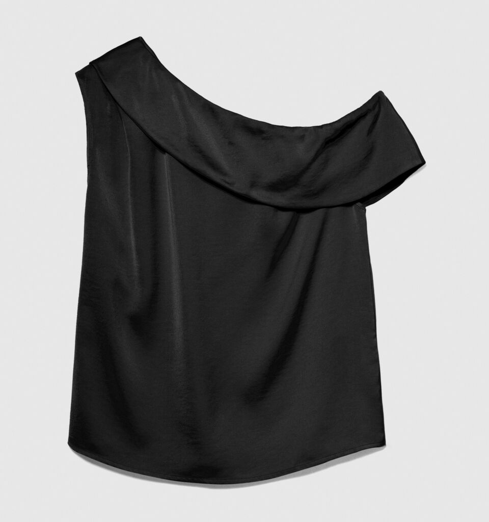 Single-shoulder top - women's tops - Black | Sisley image number 6